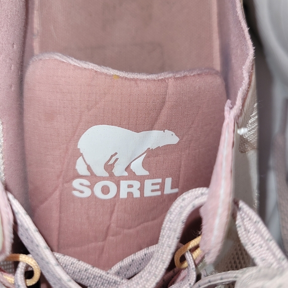 Sorel size 8 KINETIC RNEGD FLOAT Sneakers CHALK / ERASER PINK - Picture 6 of 9